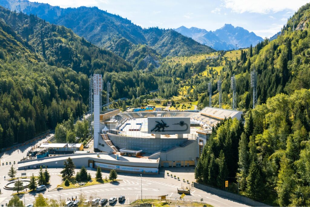 Medeu District view - mountain Almaty neighborhoods