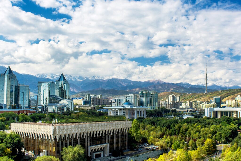 Almaly District street view - central Almaty neighborhoods
